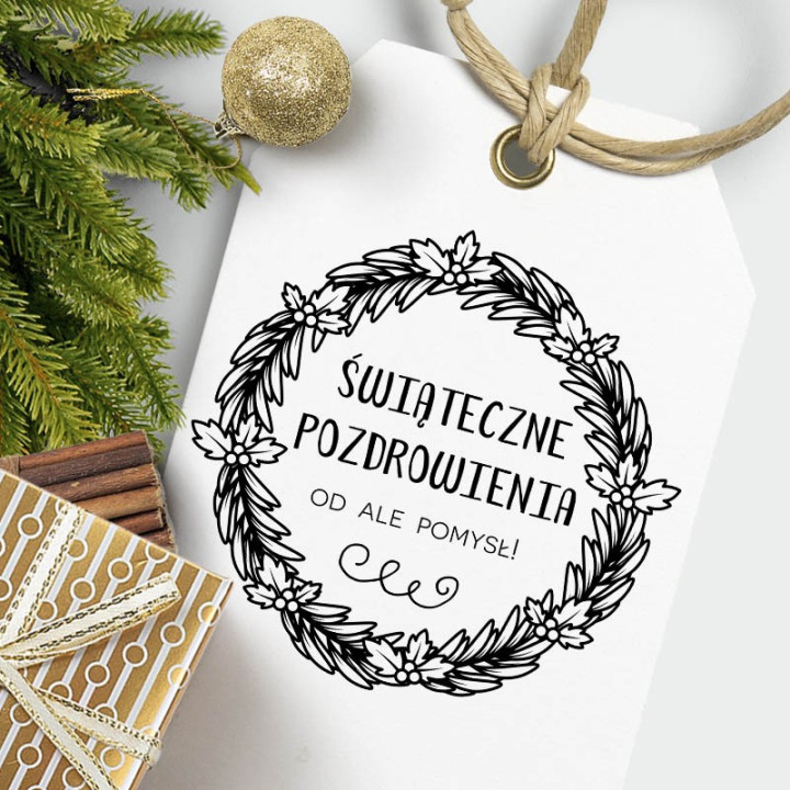 Stempel wianek – świąteczne pozdrowienia od...