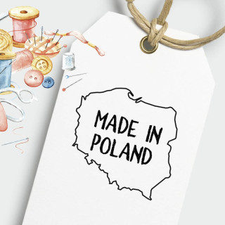 Pieczątka dla rękodzielnika z napisem made in Poland
