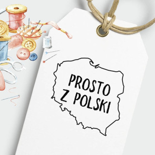 Pieczątka dla rękodzielnika z napisem prosto z Polski
