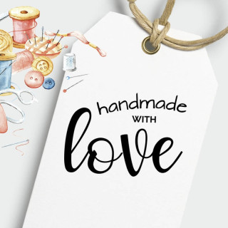 Napis handmade with love