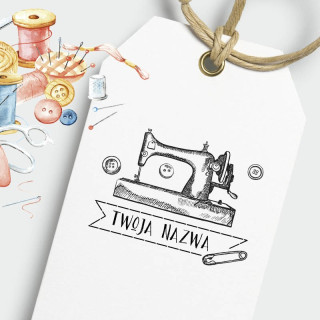 Gotowy wzór z motywem maszyny do szycia handmade