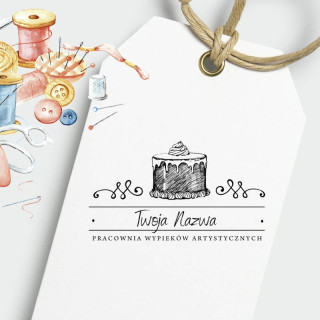 Stempel z motywem tortu dla cukiernika
