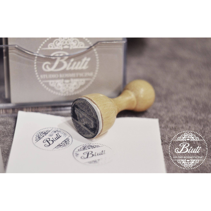 Stempel z logo okrągły