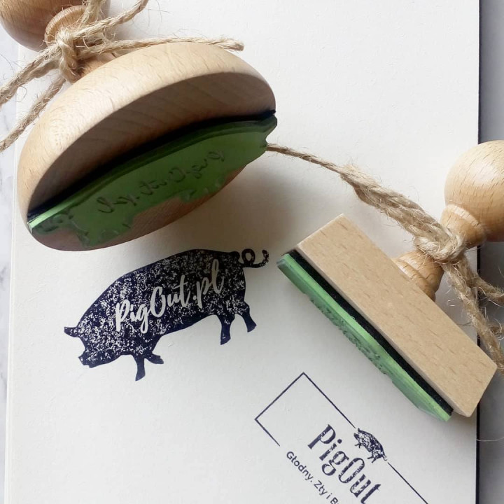 Stempel z logo okrągły