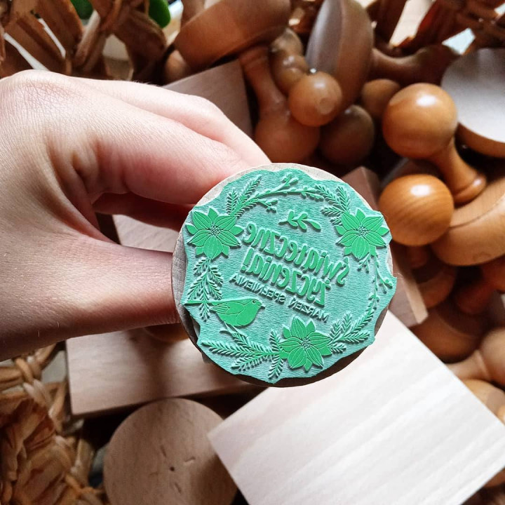 Gwiazda betlejemska, stempel – świąteczne życzenia